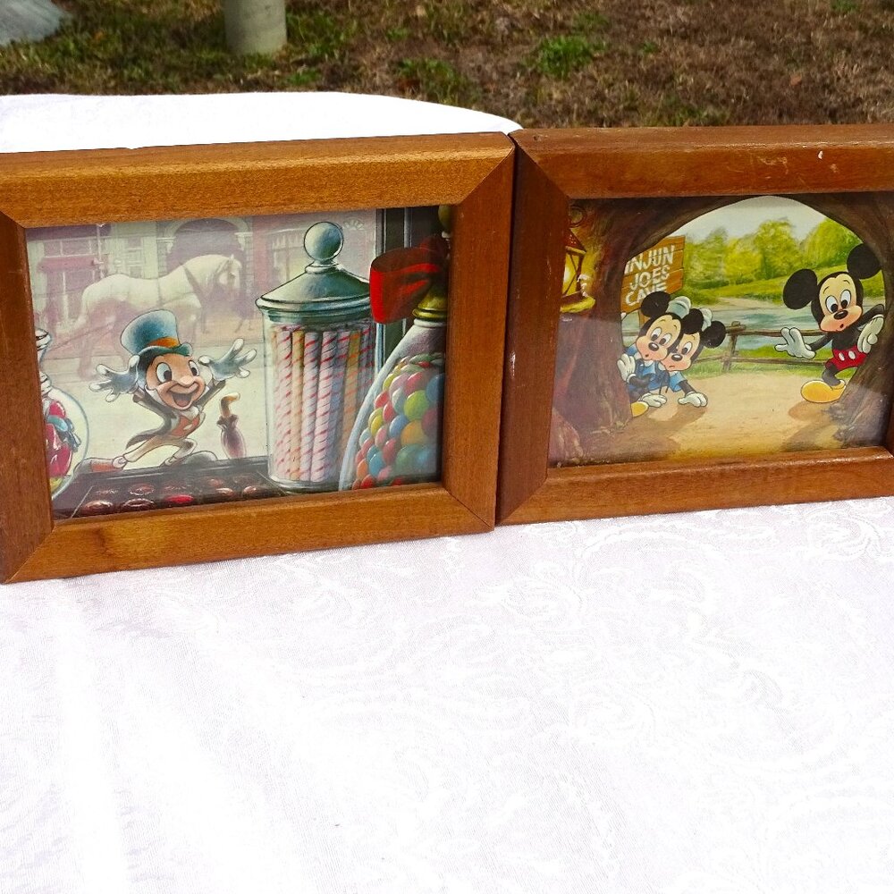 Framed Vintage Walt Disney Postcards